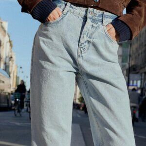 Zara high rise z1975 straight leg jeans